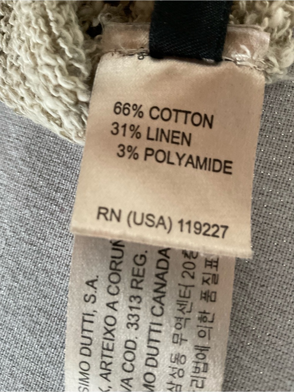 Massimo Dutti Linen Blend Open Knit Sweater Beige XL Spain - Picture 4 of 9